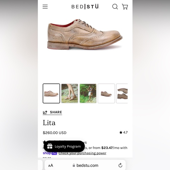 BedStu Brogue Lita Wingtip Oxfords - Picture 12 of 14